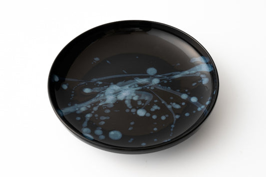 【井上祐希作】天目青釉滴ケーキ皿